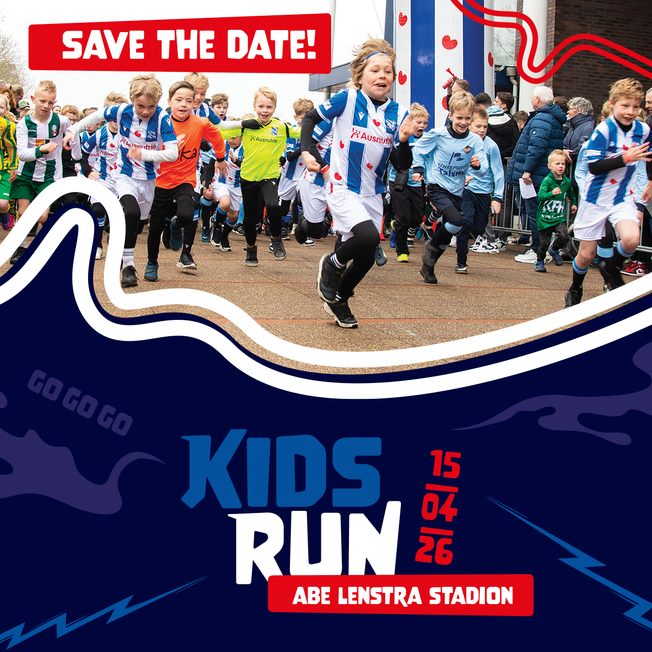 Save the date: 15 april kidsrun bij SC Heerenveen