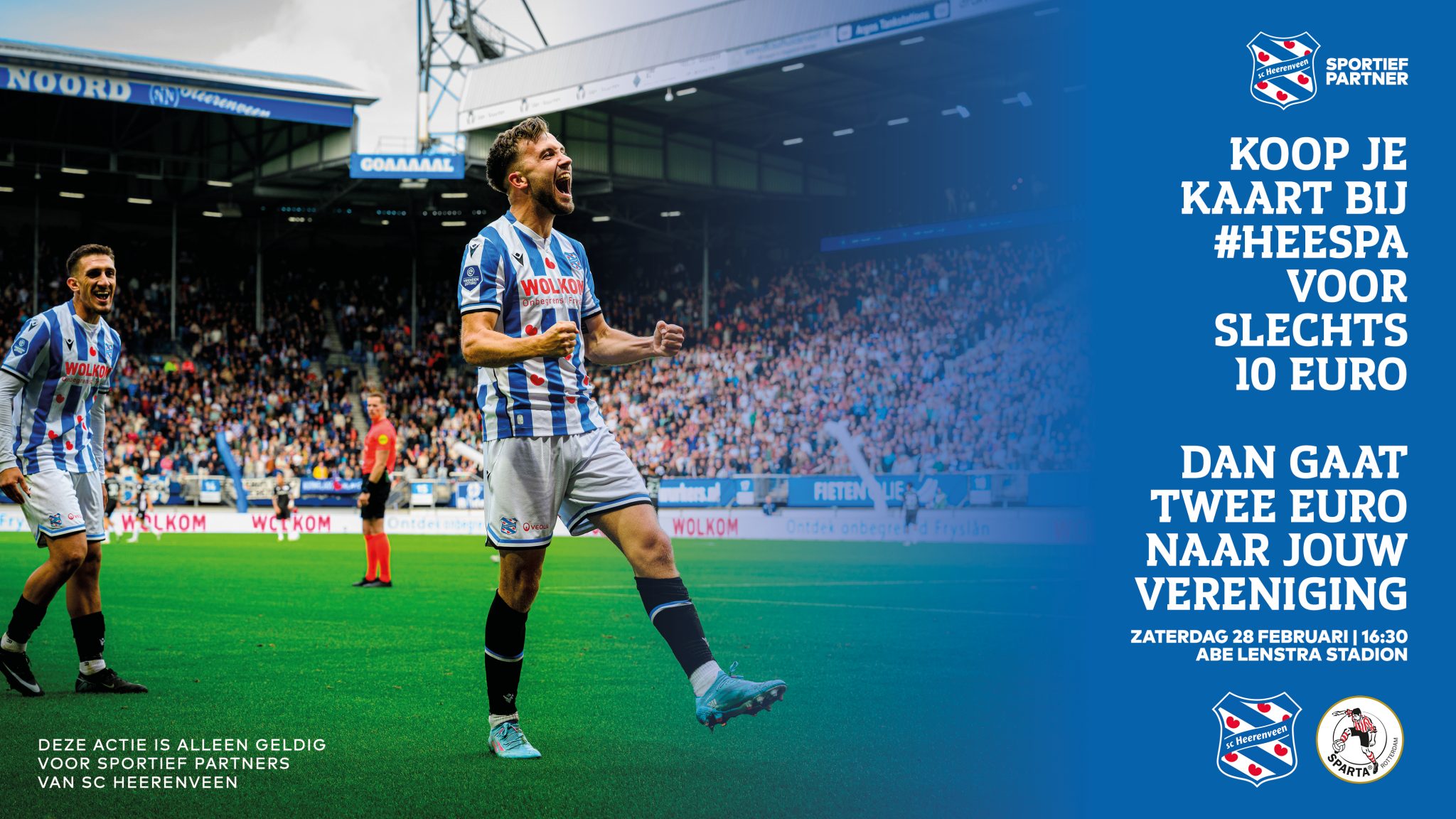 Voor 10 euro naar SC Heerenveen - Sparta