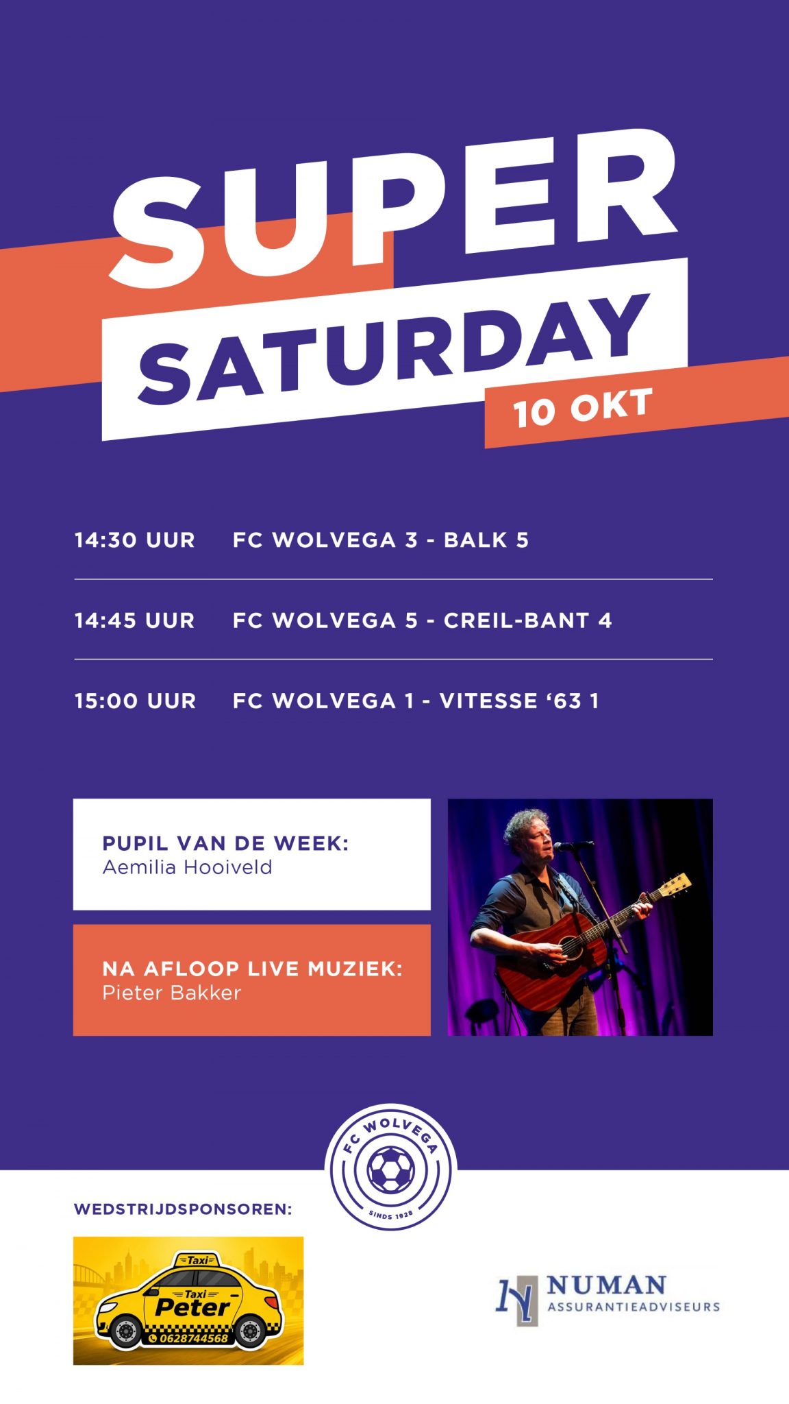 Super Saturday met zanger Pieter Bakker