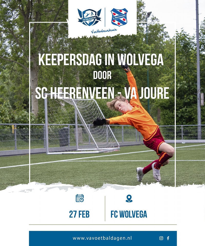 Geef je op voor de keepersdag bij FC Wolvega (27 februari)