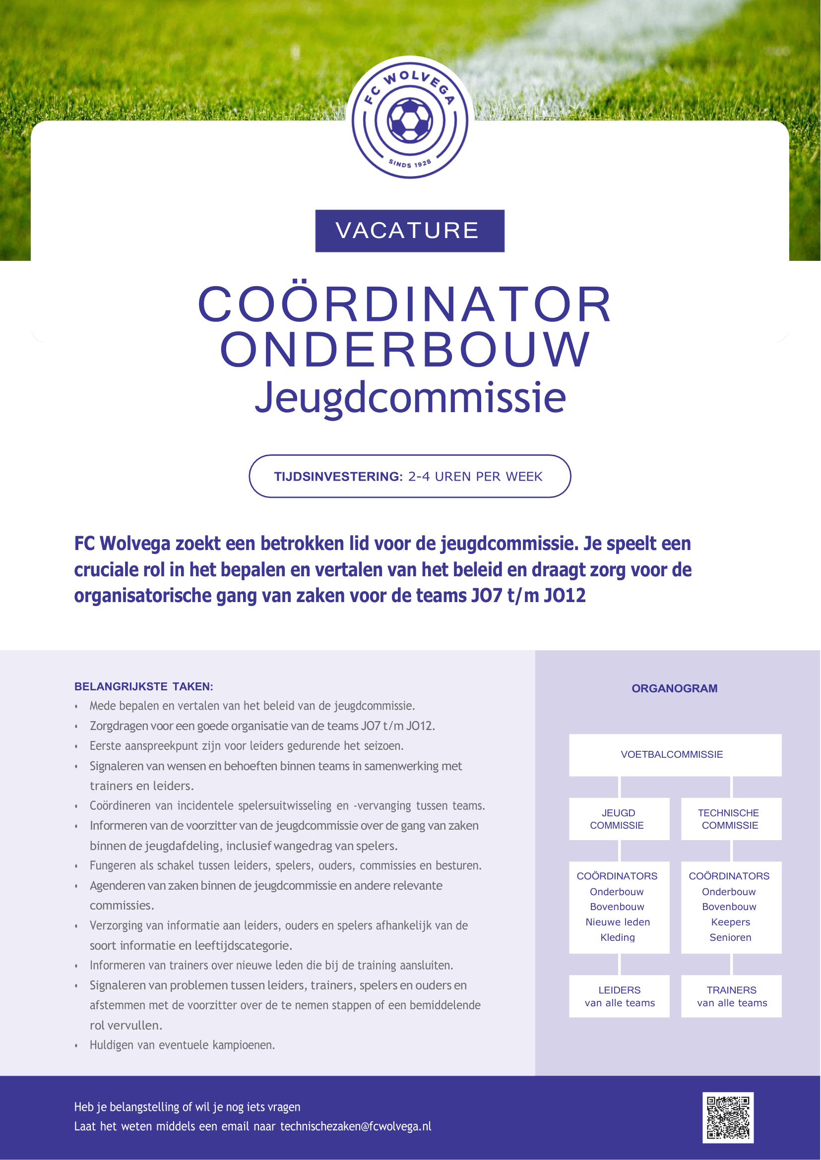 Vacature alert: Coordinator onderbouw (jeugd)