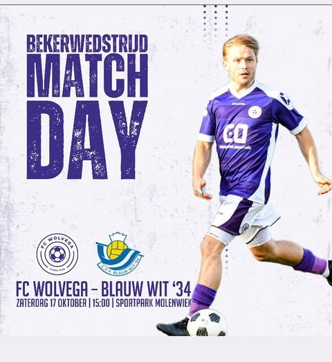 Bekerwedstrijd FC Wolvega 1 - Blauw Wit '34 1